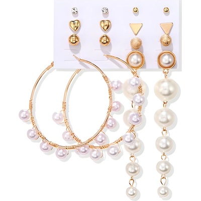 HARAHU Комплект обеци ca-27112 - Златна kp27112 (ca-27112)