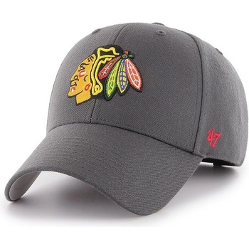 47 brand Шапка 47 brand Chicago Blackhawks NHL в сиво с апликация H-MVP04WBV-CC (H.MVP04WBV.CC)