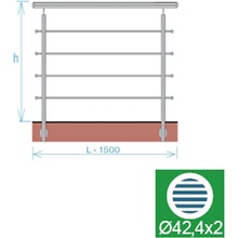 EKOfence Nerezové zábradlie BR 14246