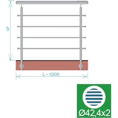 EKOfence Nerezové zábradlie BR 14246