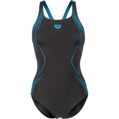 arena Дамски бански костюм Arena Women's Graphic Swimsuit Swim Pro Back Swimsuit - Black / Turquoise - размер 44 (EU) (150-5855-0116)