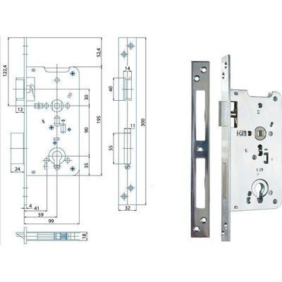 Hobes K131 PZ 90/99mm P/L vratový – Hledejceny.cz