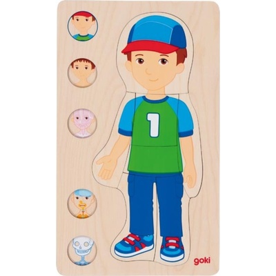 Goki vícevrstvé puzzle Lidské tělo Chlapec