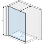 Jika Pure - Странична стъклена стена, 140x200 см, с покритие Jika Perla Glass H2674250026681 (H2674250026681)