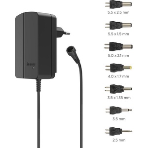 Hama Универсално захранване, регулируемо, 1500mA, 24W, max. 24V, 7 адаптера (HAMA-223616) - cybertrade