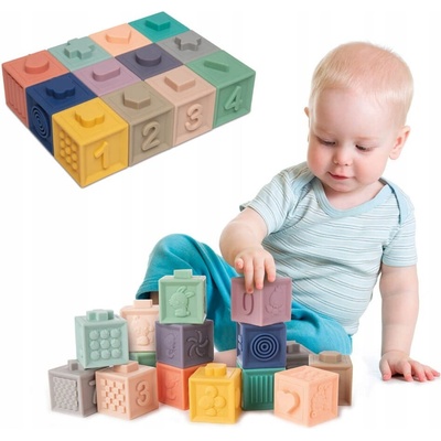 Canpol babies Měkké senzorické hrací kostky 12 ks