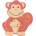 Orange Tree Toys Дървен пъзел Orange Tree Toys - Маймунка (OTT06986)