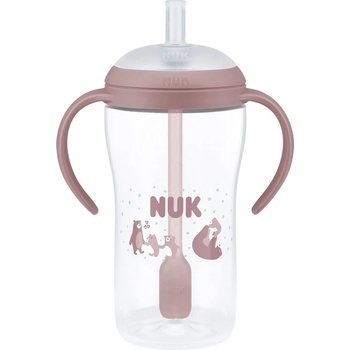 Nuk Perfect Match Bear шише със сламка 8m+ 260ml