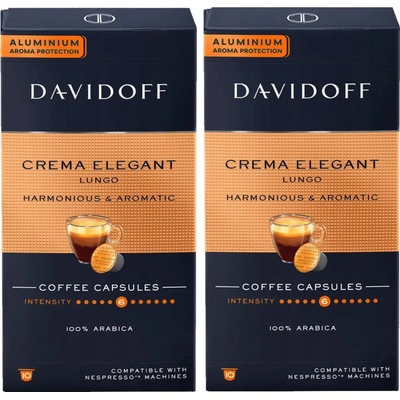 Davidoff Crema Elegant Lungo hliníkové kapsule do Nespresso 10 ks