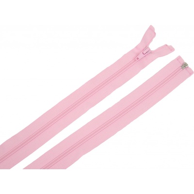 Zdrhovadlo zip plastový 70cm dělitelný šíře 6mm růžová