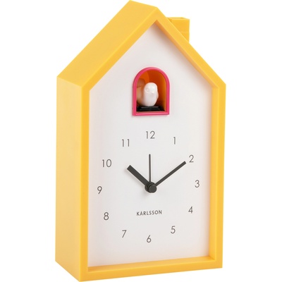 Karlsson Будилник Modern Cuckoo, светло жълт (KA6015BY)