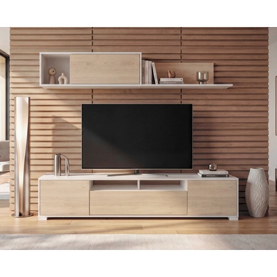 Dekit Obývacia stena Ken glossy white oak