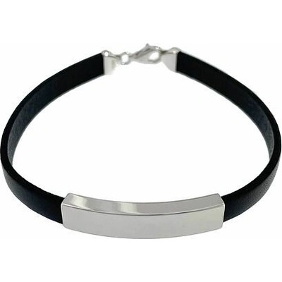 INFINITYSILVER Kožený náramok s doštičkou SB17174821