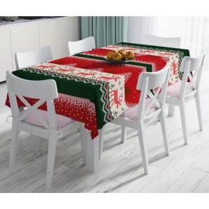 Minimalist Cushion Covers Коледна покривка с памук Merry , 140 x 180 cm Christmas - Minimalist Cushion Covers (Masa3024)