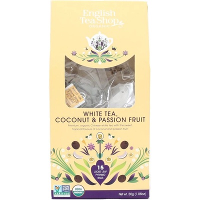 English Tea Shop Bílý čaj kokos a passion fruit bio 15 pyramidek