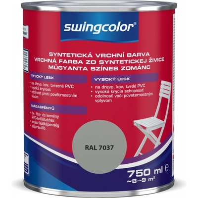 Swingcolor Farebný email 0,75 l prachovo sivá
