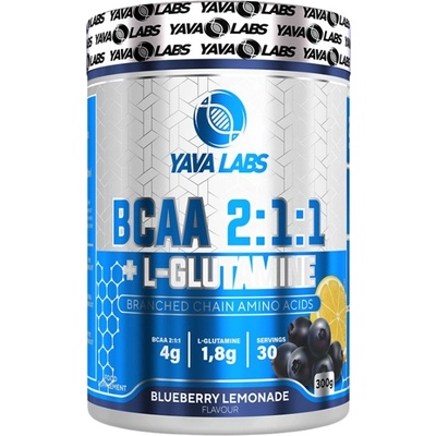 Yava Labs BCAA 2: 1: 1 + L-Glutamine [300 грама] Боровинкова лимонада