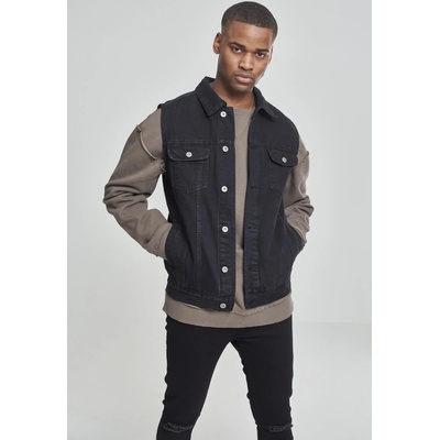 Urban Classics Мъжко дънково яке без ръкави в черно Urban Classics Denim VestUB-TB514-00012 - Черен, размер 4XL