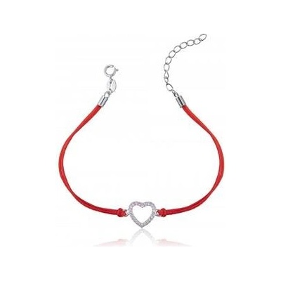 Nubis červený se stříbrným srdíčkem IT0006-R
