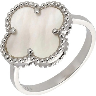 Majya Stříbrný prsten LUCKY JOE white 11837 5