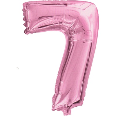 Fóliový balónek růžový číslo 7 82 cm 4514