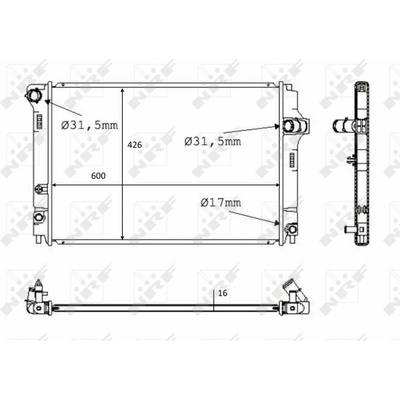 Chladič, chlazení motoru NRF 58382