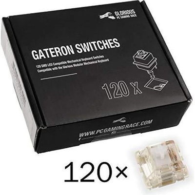 Суичове за механична клавиатура Glorious Gateron Clear 120 броя, бели