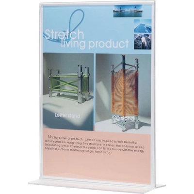 Q-Connect Prezentační stojan plastový, A4, tvar T – Zboží Mobilmania