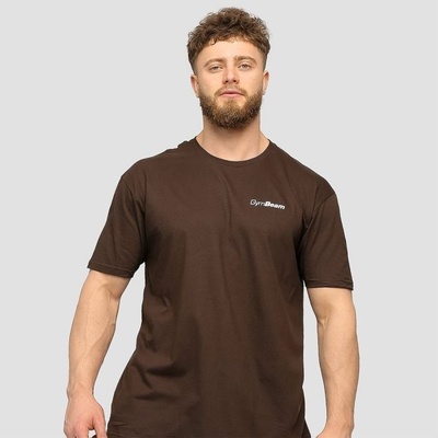 GymBeam tričko Basic Chocolate Brown – Zboží Mobilmania