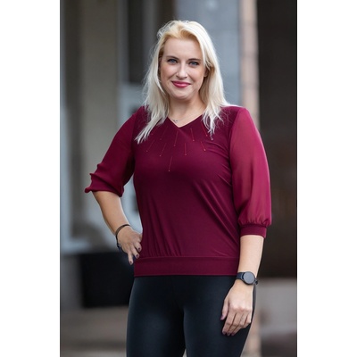 Elegantní halenka Glow tmavě modrá