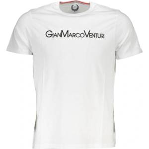 Gian marco venturi Мъжка тениска с къс ръкав gian marco venturi, Цвят Бял (au00665p-calimero_bianco_whiteblack)