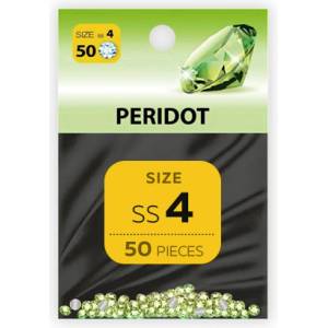  Декоративни камъчета за маникюр peridot, 1.6 мм ss4, пакет 50 бр (der3074)