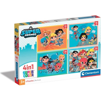 Clementoni 4 в 1 Пъзел DC Comics Super Friends