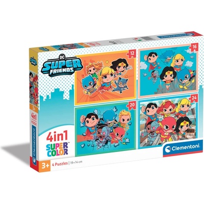 Clementoni 4 в 1 Пъзел DC Comics Super Friends