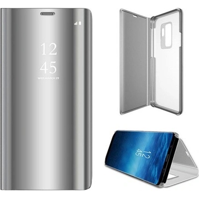 Pouzdro Beweare Clear View Samsung Galaxy A12 / A12 5G - stříbrné
