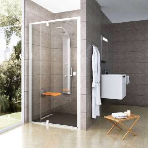 RAVAK Pivot - Душ кабина PDOP2-100, 96-101 см, бяло/прозрачно стъкло 03GA0101Z1 (03GA0101Z1)