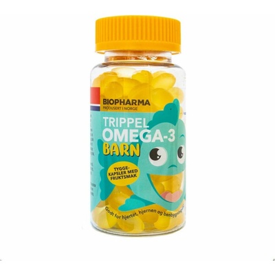 Biopharma TRIPPEL Omega 3 Barn žuvacie kapsuly pre deti 120 kapsúl