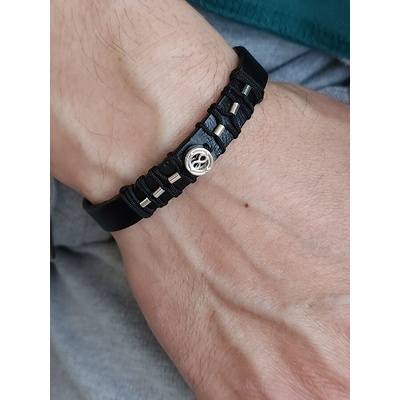 Мъжка кожена гривна безкрайност (МСГ 4)