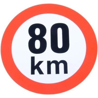 Samolepka rychlost 80 km, průměr 150 mm