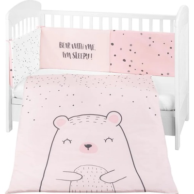 KikkaBoo Бебешки спален комплект от 2 части KikkaBoo - Bear with me Pink, 60 х 120 cm (41101020113)