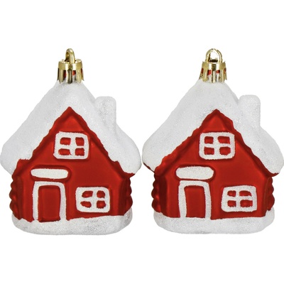 Springos CA1323 OZDOBY NA VIANOČNÉ STROMČEKY DOMČEKY 7 CM 2 KS.