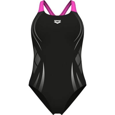 arena Дамски бански костюм Arena Women's Poseidonia Swimsuit Swim Pro Back LB Swimsuit - Black / Shocking Pink - размер 36 (EU) (150-5762-0212)