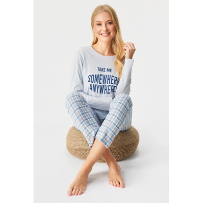 Jadea Памучна пижама Nettuno дълга (5250_pyz)