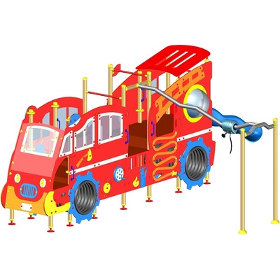 Playfactory КОМБИНИРАНО ДЕТСКО СЪОРЪЖЕНИЕ firetruck ps0052