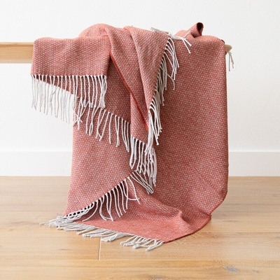 LinenMe Terra Cota Cotton Throw Valeria 130x170