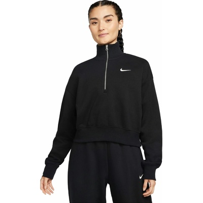Nike NSW PHNX FLC QZ CROP čierna