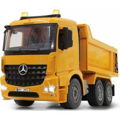 Double E RC sklápěč Mercedes-Benz Arocs Dump Truck s funkční korbou RTR žlutá 1:20