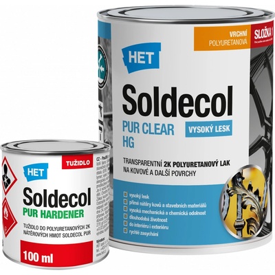 Soldecol PUR CLEAR HG + tužidlo 1,6L + 600 ml tužidlo