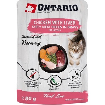 Ontario Herb Kitten Chicken with Liver 80 g