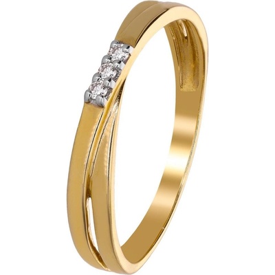 Zlaton Prsten žluté zlato s diamanty 000330202235